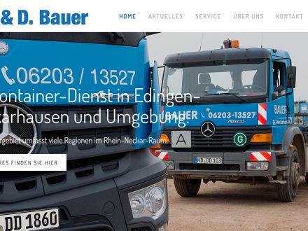 Neue Webseite Containerdienst Bauer