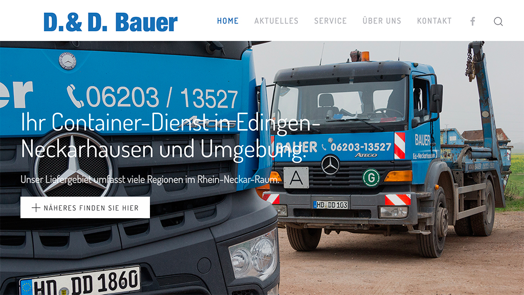 Neue Webseite Containerdienst Bauer