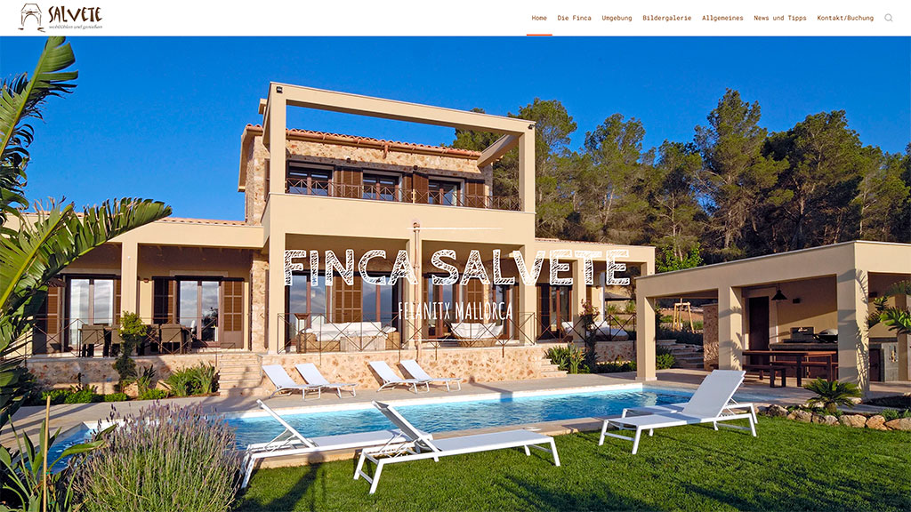 Neue Webseite für "Finca Salvete"