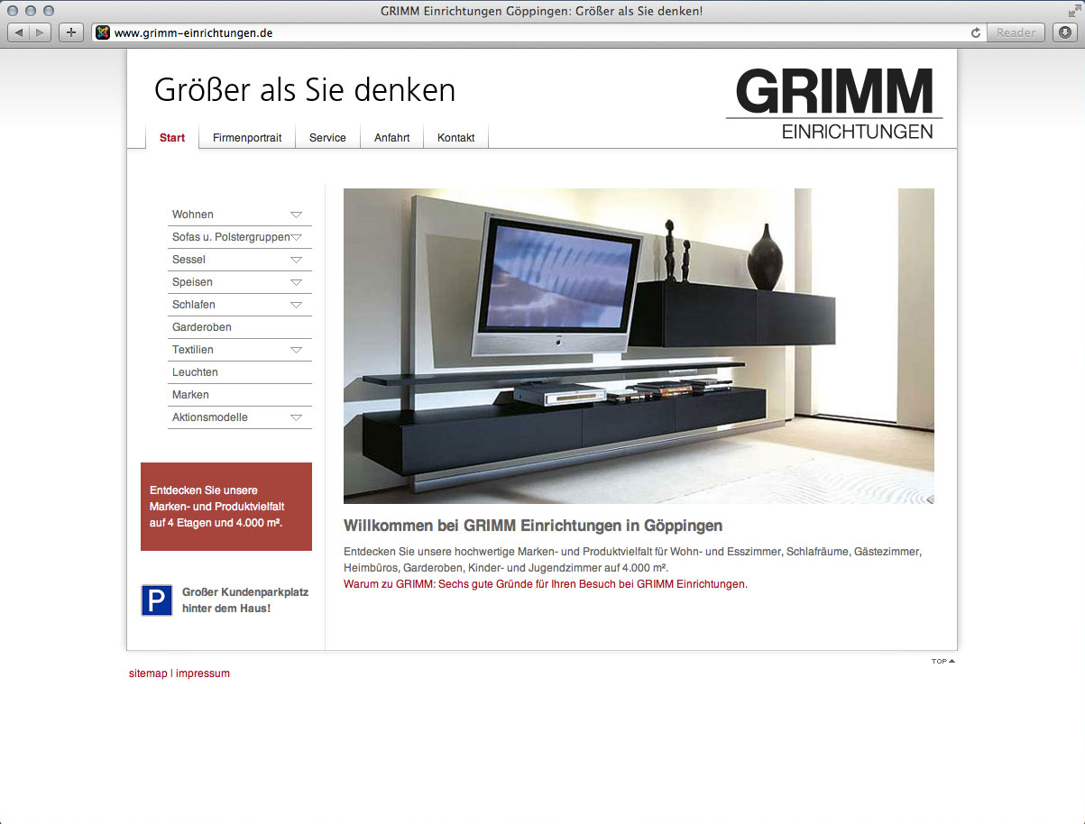 GRIMM Internetauftritt