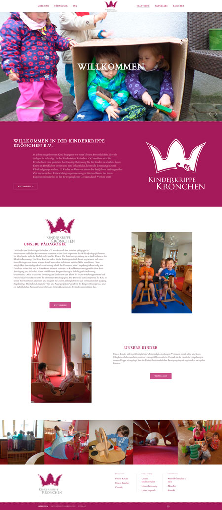 Relaunch der Webseite der Kinderkrippe Krönchen in Mannheim-Seckenheim