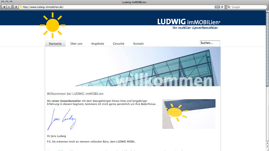 Internetauftritt LUDWIG imMOBILien