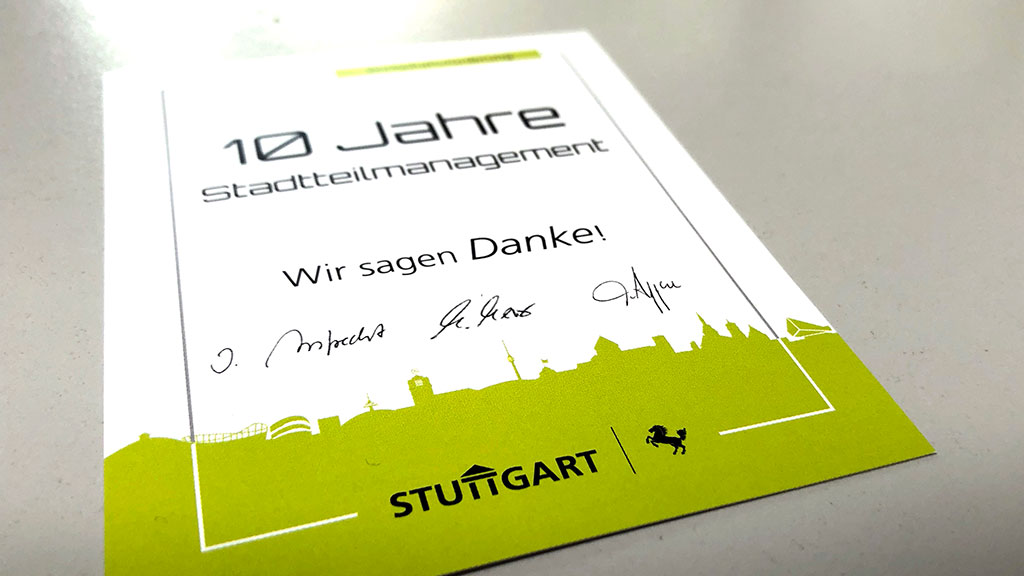 Kleines Goodie – 10 Jahre Stadtteilmanagement Stuttgart