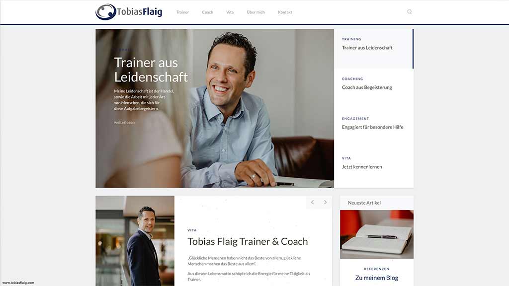 Aus Leidenschaft: neue Internetseite für Trainer & Coach Tobias Flaig